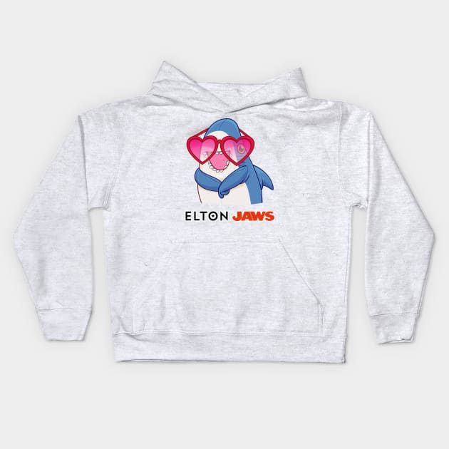 Elton Jaws Kids Hoodie by Edumj